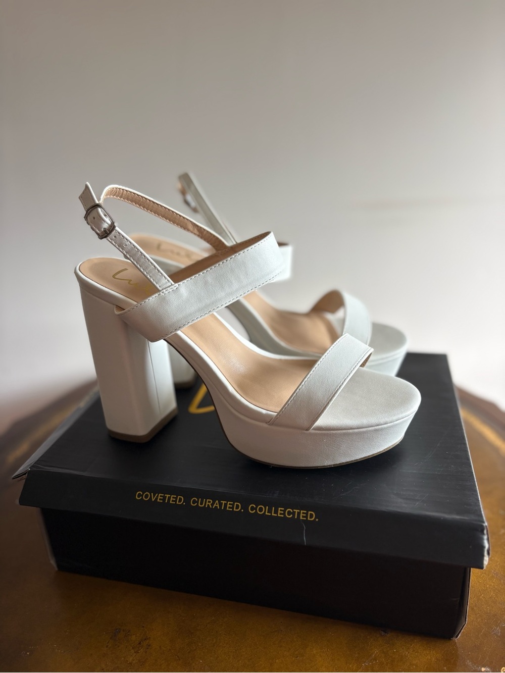 Lulu’s White Block-Heels - Picture 7 of 7
